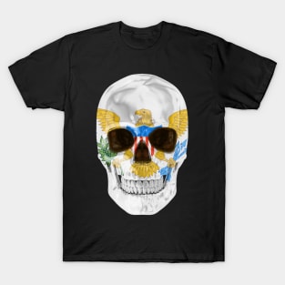 Virgin Islands Flag Skull - Gift for Virgin Islander With Roots From Virgin Islands T-Shirt